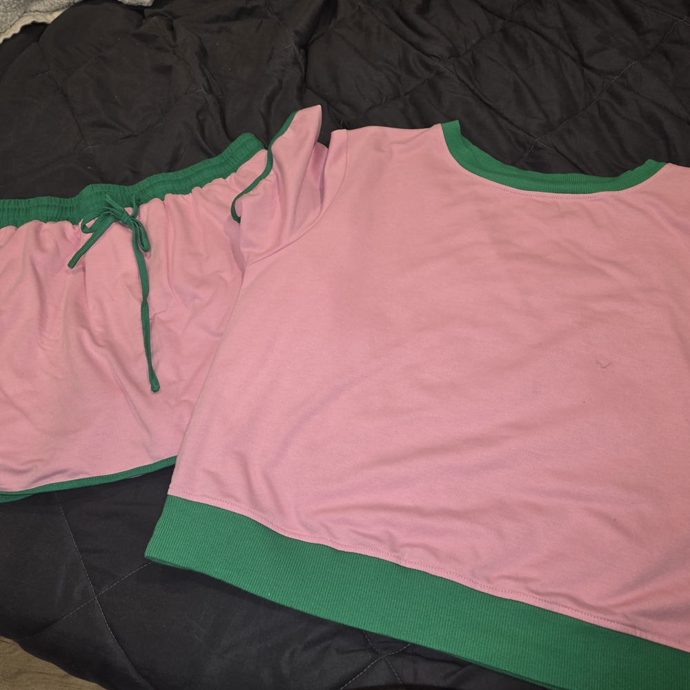 Pink and Green Lounge Set
